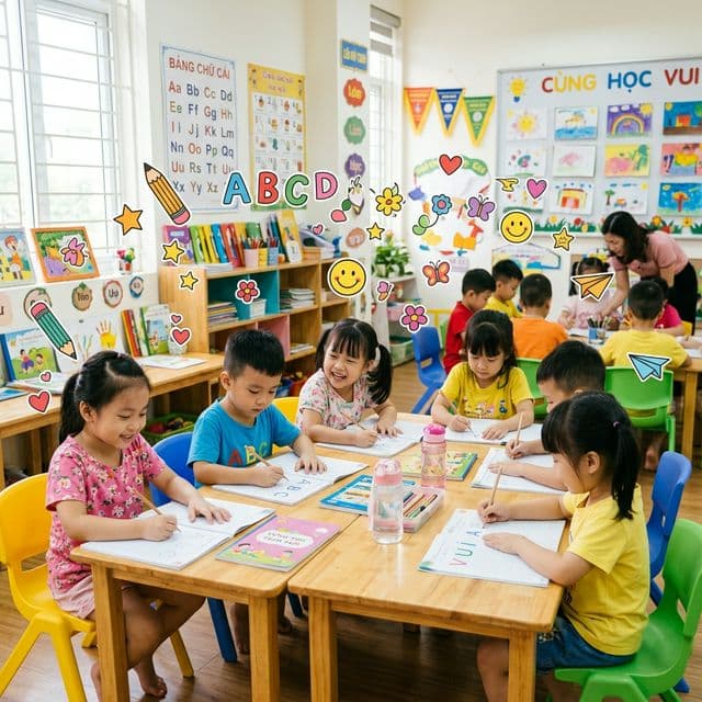 Lớp rèn chữ cho bé lên lớp 1 tại Đăng Nhật